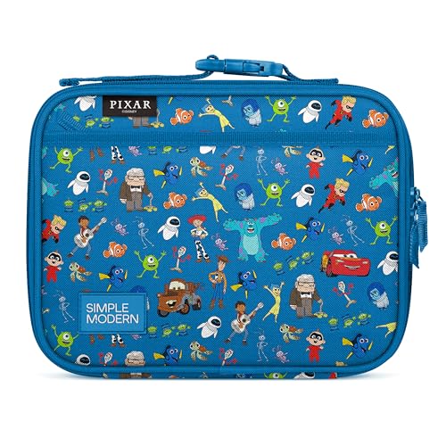 Simple Modern Disney Pixar Kids Lunch Box for School | Reusable Insulated Lunch Bag for Toddler, Girl, and Boy | Exterior & Interior Pockets | Hadley...