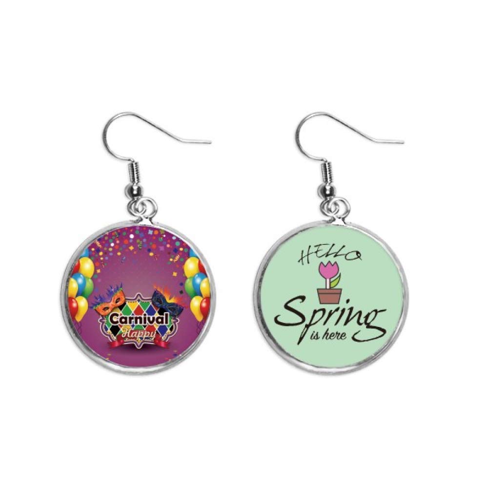 Pendientes máscara de Venecia un regalo alegre de joyería para primavera 5