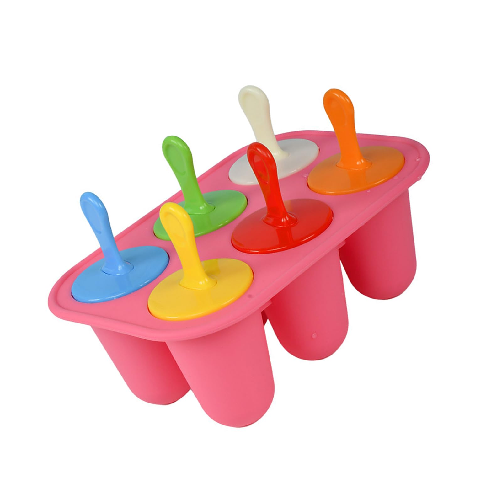 MURYE Large Capacity 6 Section Iced Treat Molds Fruit Ice Popsicles Maker Ideal for Kids Snacks and Summers Refreshment Homebrewed Popsicles Molds with Lid