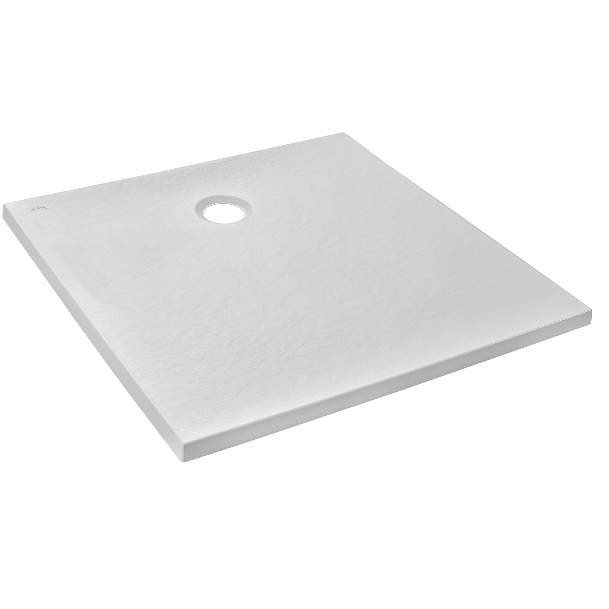 Jacob Delafon - Piatto doccia extra piatto IPSO - Fabbricazione francese - Materiali riciclati - Senza Molla - Antiscivolo e Antimicotico - 80 x 80 x 3,5 cm - Texture pietra, bianco opaco - E62300-WPM