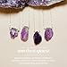 Joyfulmuze Raw Amethyst Necklace, Natural Energy Healing Stone, Purple Pendant Crystal, Sterling Silver Chain, Handmade Jewelry for Women and Man, Dainty Birthday Gift, 18 inches