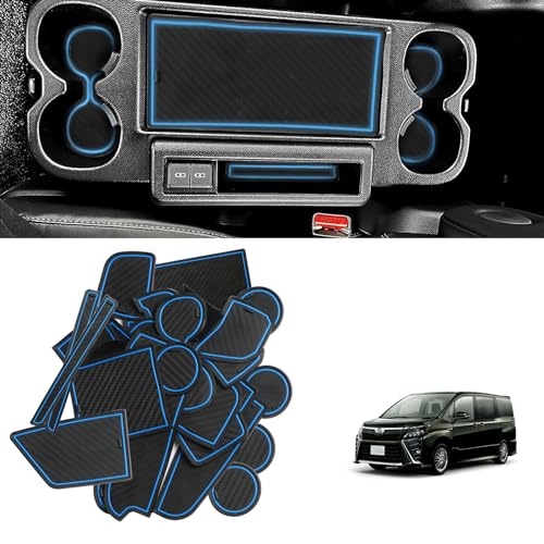 YESHMA ポケットマット トヨタ 新型 ヴォクシー ノア 90系 適合 ドアポケットマット VOXY NOAH 4代目 S-Z、Zに適用 滑り止めマット R90W型 2022.1? インテリア ラバーマット ゴムマット フロアマット コンソールマット