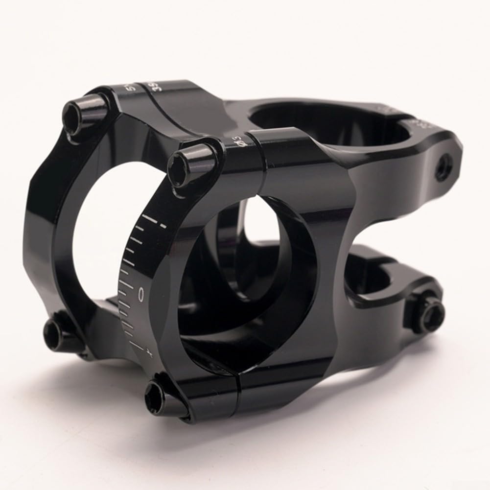 Honseadek, Attacco per manubrio per mountain bike, 31,8x35 mm in lega di alluminio ultraleggero lavorato CNC, per ciclismo in discesa, disponibile in più colori (nero)