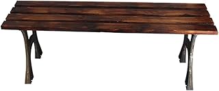 Banco de jardim ao ar livre, banco de jardim do pátio Banco ao ar livre, banco de parque de madeira maciça anticorrosiva ao ar livre, banco de terraço de lazer com encosto cadeira de varanda, pode ac