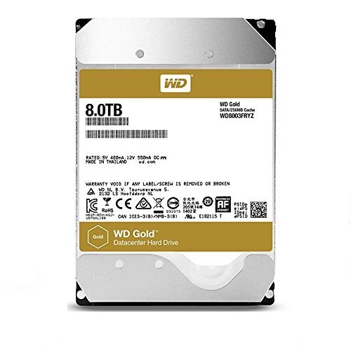 WD Gold 8TB Enterprise Class Hard Disk Drive - 7200 RPM Class SATA 6 Gb/s 256MB Cache 3.5 Inch - WD8003FRYZ