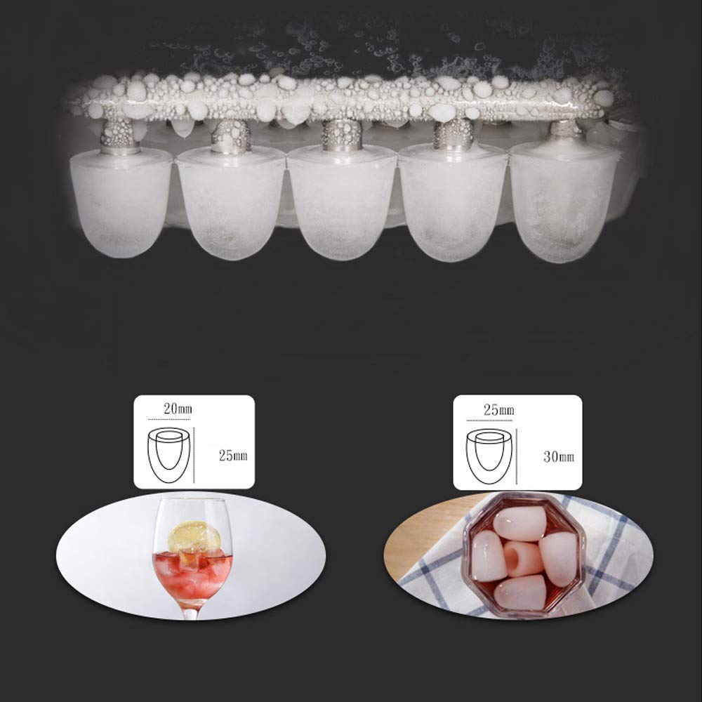 5JJJLOOOPP Portable Ice Maker Countertop, 2 Sizes (S/L) 9 Ice Cub Breeds in 6 Minutes, 26 Pounds of Ice in 24 Hours, Ice Maker with Ice Scoop and Basket on Fridge.com