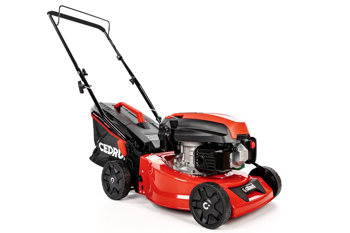 Cedrus CEDKS42 kosiarka spalinowa 42 cm 4,2 KM 145cc bez napędu 3 w 1, mulczowanie, wyrzut tylny, kosz na trawę 45 l, centralna regulacja wysokości cięcia, stalowa obudowa