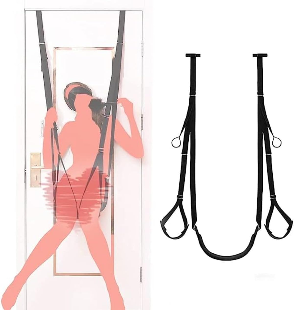 Altalena con Poggiatesta Girevole, Altalena con Cuscino in Peluche Nero, Accessori Perfetti per Interni Ed Esterni