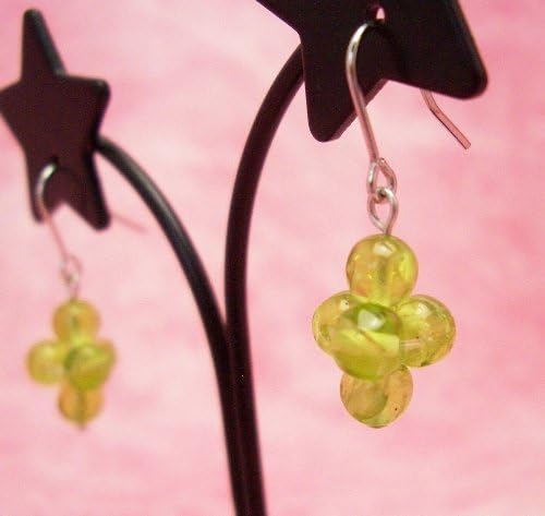 Peridot Grape Type . Pierced Earring Gemstones . Titanium Hook