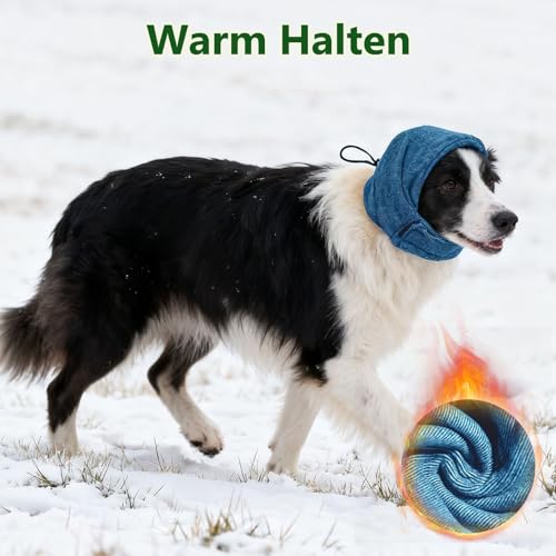 Yootiko Hunde Gehörschutz, Dog Lärmschutz, Haustier Nackenbügel Ohrenschützer, Lärmschutz Hunde Ohrenschützer zur Lärmreduzierung, Gehörschutz, Hund Silvester, Blau, M