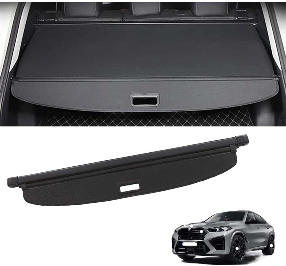 TENREV Car Retractable Cargo Cover,For BMW X6 M (F96 LCI, facelift 2023) SAC,Car Rear Trunk Cargo Cover Shade Accessories