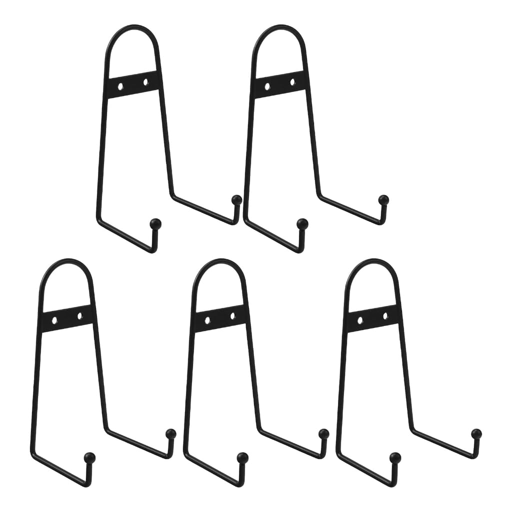 Vdaxvme 5pcs Decorative Rack for Tabletop Or Wall Art Display Metal Vertical Plate Stand for Home or Gallery Use Artwork Holder