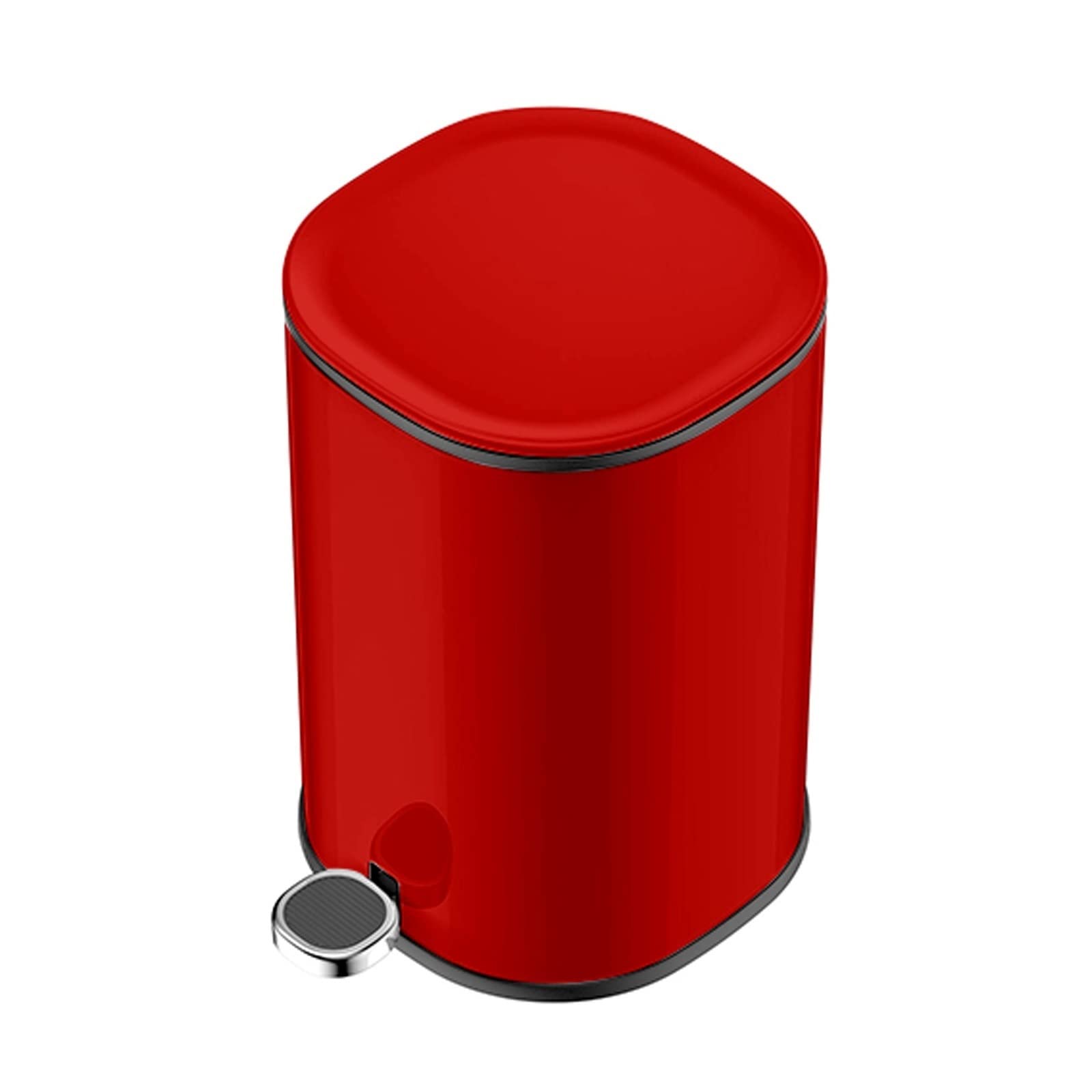 Poubelle en acier inoxydable haut de gamme 5L cylindrique à pédale pour chambre élégante