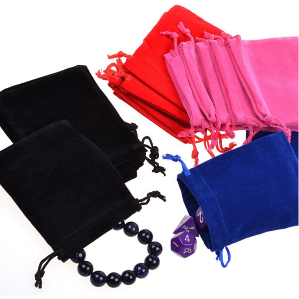 Sacchetti grandi in velluto, 10 pezzi, 30 x 40 cm, con coulisse, in velluto, per matrimoni, feste, confezioni regalo, colore nero