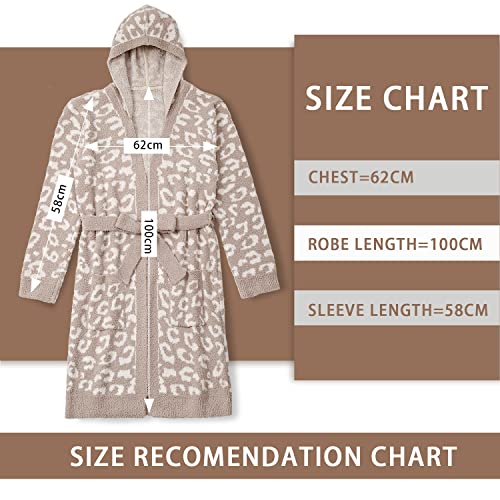 DOOWELL Women's Knit Lightweight Absorbent Robes, Soft Spa Bathrobe Loungewear with Pockets3