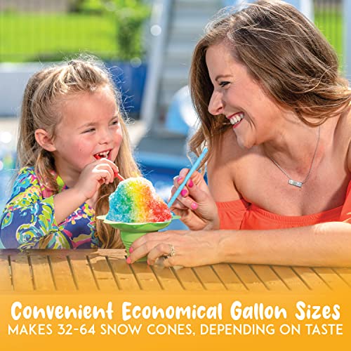 Hawaiian Shaved Ice Syrup Gallon, Lemon-Lime Flavor, For Slushies, Italian Soda, Popsicles, & More, No Refrigeration, No Nuts, Soy, Wheat, Dairy, Starch, Flour, Or Egg Products #TOP2