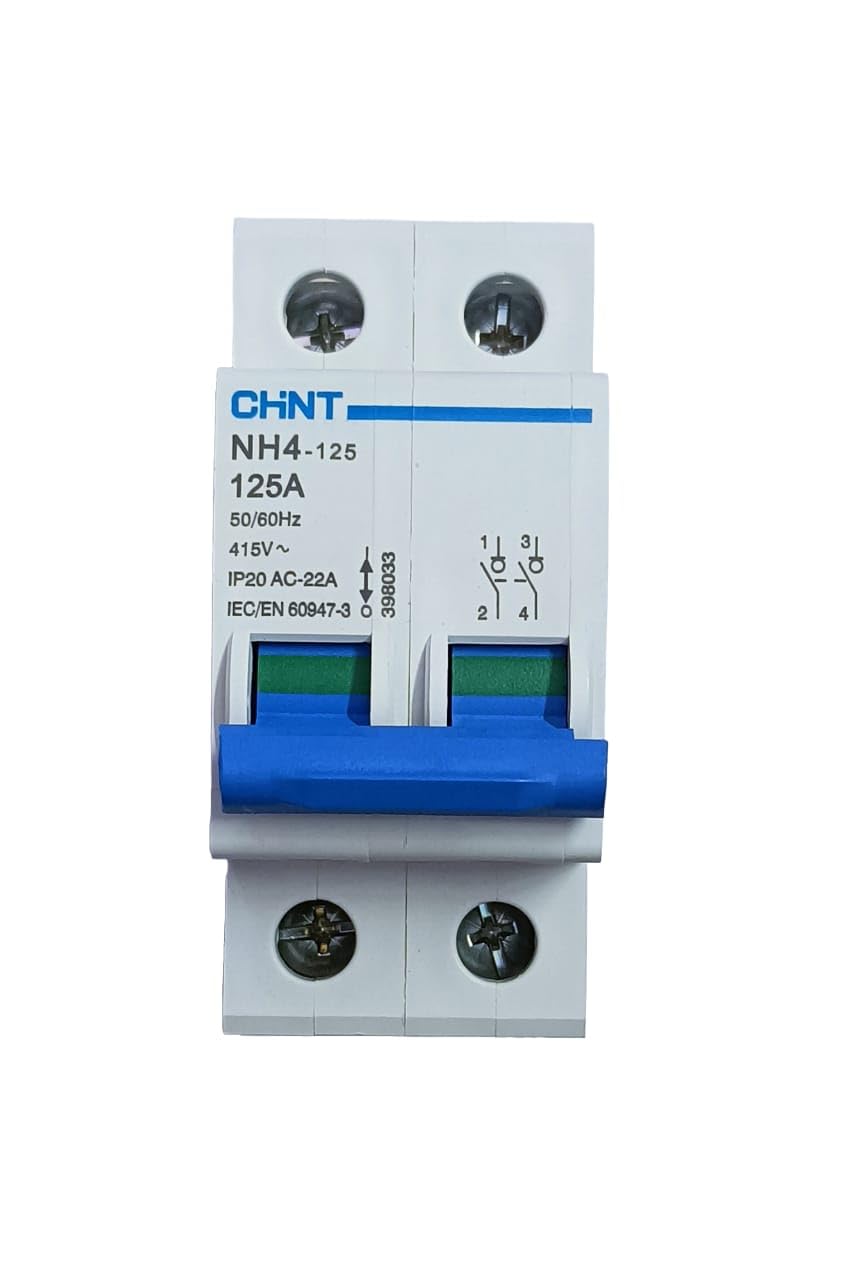 Aspa Solar Chint NH4-125 Switch Disconnector 2P 125A 415V IP20 AC-22A-image-6