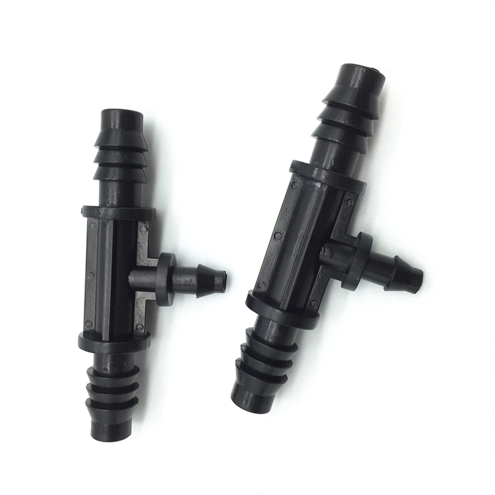 Garden Plumbing 100 Pcs Tee Connector Use in The 8/11mm Tube Change in 4/7mm Garden Lawn Watering Irrigation Barbed Connector (Diameter : 3/8'')