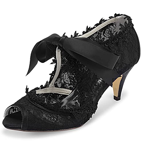 JIAJIA Women's Bridal Shoes 5949419 Peep Toe 2.6