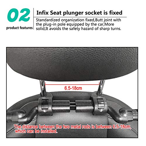 Almohada para reposacabezas de auto, beige miniatura 4