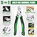 SK 3-Piece Pliers Set, 8-Inch Multi-use Noodle Nose Pliers, 7-Inch Multi-use Diagonal Pliers and 8-Inch Multi-use Linesman Pliers, CR-V Construction, Anti-slip Handle, with EVA Foam Tool Organizer