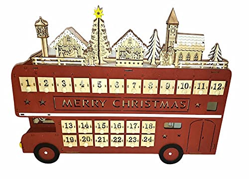 クリスマス　バス型アドベントカレンダー Amazon.co.jp: 100度80度クリスマスダブルデッカーレッドバス