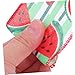 KALLORY 2rolls Watermelon Wired Edge Ribbon of Yards Each for Crafts Wrapping and Wreath Decoration Creative Fruit-Themed Decorative Ribbons for All Occasions