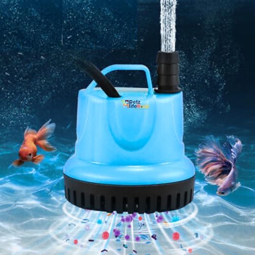 Image of VAYINATO 80W | 3200L /Hr | Lifts Upto 3m (Blue) Bottom Suction Low Water Level Dry Run Safe Submersible Water Pump For Aquarium, Koi Ponds, Hydroponic and Water Fountains by Petzlifeworld