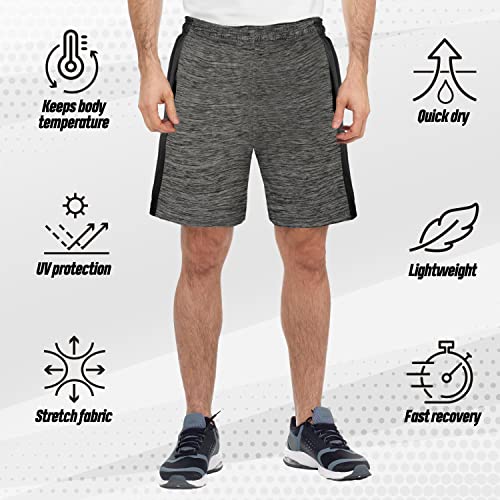 [4 Pack] Men’s Dry-Fit Active Athletic Shorts Basketball Running Workout Training Gym #TOP3