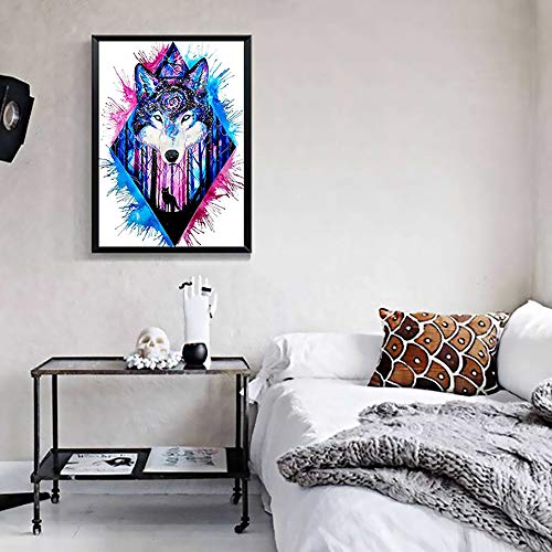 U/B 5D Fai da Te Diamante Pittura（Lupo） Trapano