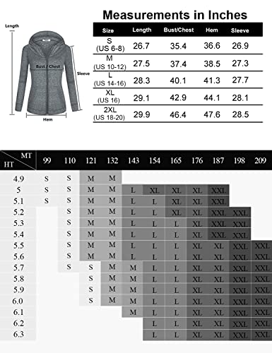 Hibelle Black Zip Up Hoodie Women, Long Sleeve Lightweight Zipped Up Comfy Hooded Sweatshirts Space Dye Sweat Wicking Sweaters Sporty Workout Clothes Athletic Training Jackets X Large thumb #3