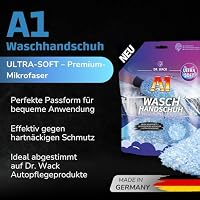 Dr. Wack - A1 Waschhandschuh Auto - Premium Mikrofaser - Ultra-Soft & extrem saugstark - beidseitig Hochflor für eine kratzfreie Autoreinigung - langlebig & umweltfreundlich - Hochwertige Autopflege – Ansicht 3
