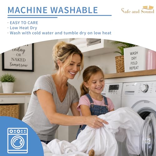 Image of Safe and Sound Waterproof Mattress Protector - Breathable Noiseless - Oeko-TEX Machine Washable - Fits 8-18 inch Deep Pockets Mattress Cover Cooling - Diamond Twin