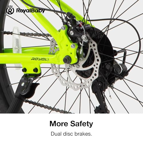 Image of RoyalBaby Kids Mountain Bike for Boys and Girls, Ultra-Light Aluminum 20-26 Inch Wheel Bicycle for 6-14 Years Old Children, 7 /21-Speeds Drivetrain