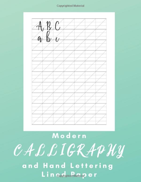 Modern Calligraphy and Hand Lettering Lined Paper: 160 Sheets - Improve Cursive Brush Handwriting Typography Journal Creative