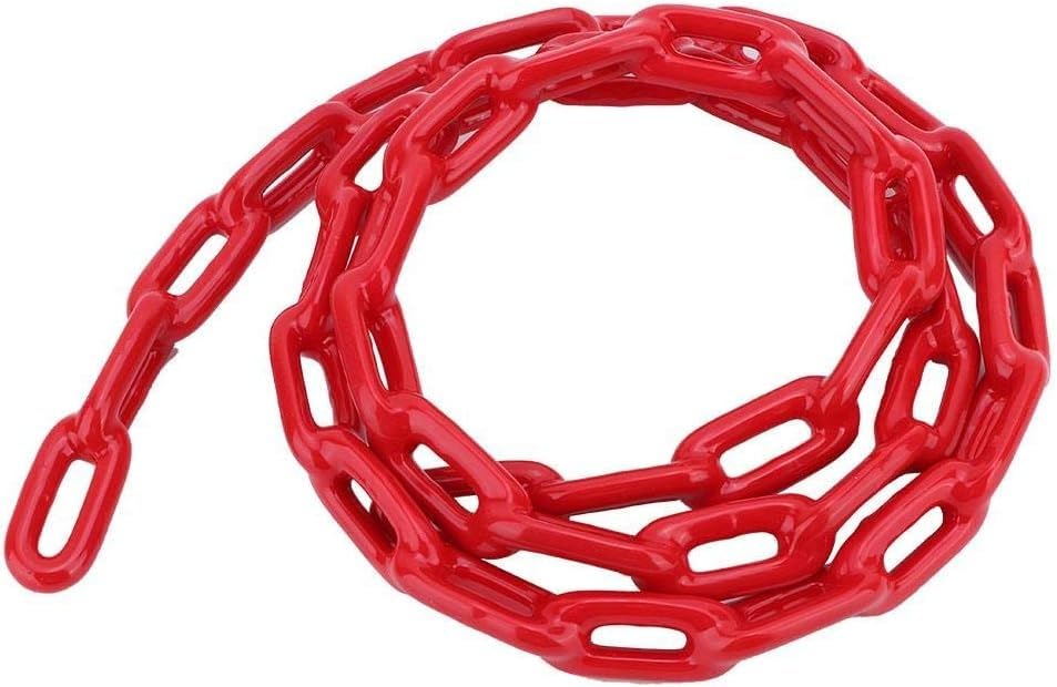 CHARMING TREASURES Heavy Duty Thermoplastic Coated Metal Link Chain for Hammock Swing Seats Indoor Outdoor, (2 M, Red)