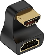 Poyiccot HDMI U字型アダプタ、8K HDMI変換アダプター 180度 角度変更 HDMI2.1 オス to メスアダプタ、 上向きHDMI延長アダプタ8K@60Hz 4K@120Hz TV Stick PC対応 金メッキ 1個セット