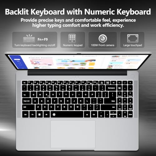 Image of 2026 Laptop, 15.6 Inch Laptop Computer with Ryzen 5-5500U Processor (up to 4.0GHz), 16GB RAM 1TB SSD, Win 11 Pro, WiFi 5, BT 5.1, Backlit Keyboard Portable Lap Top for Business