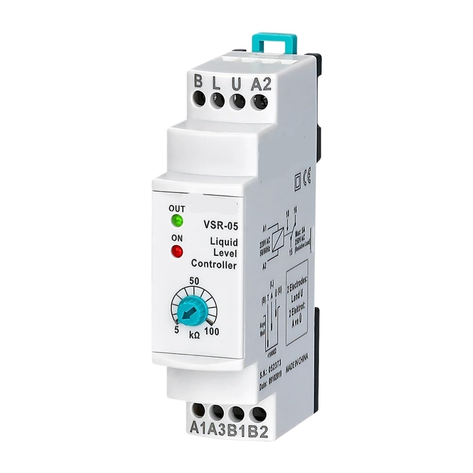 Relé de nivel de líquido regulable interruptor de control de flujo 110V CA 2