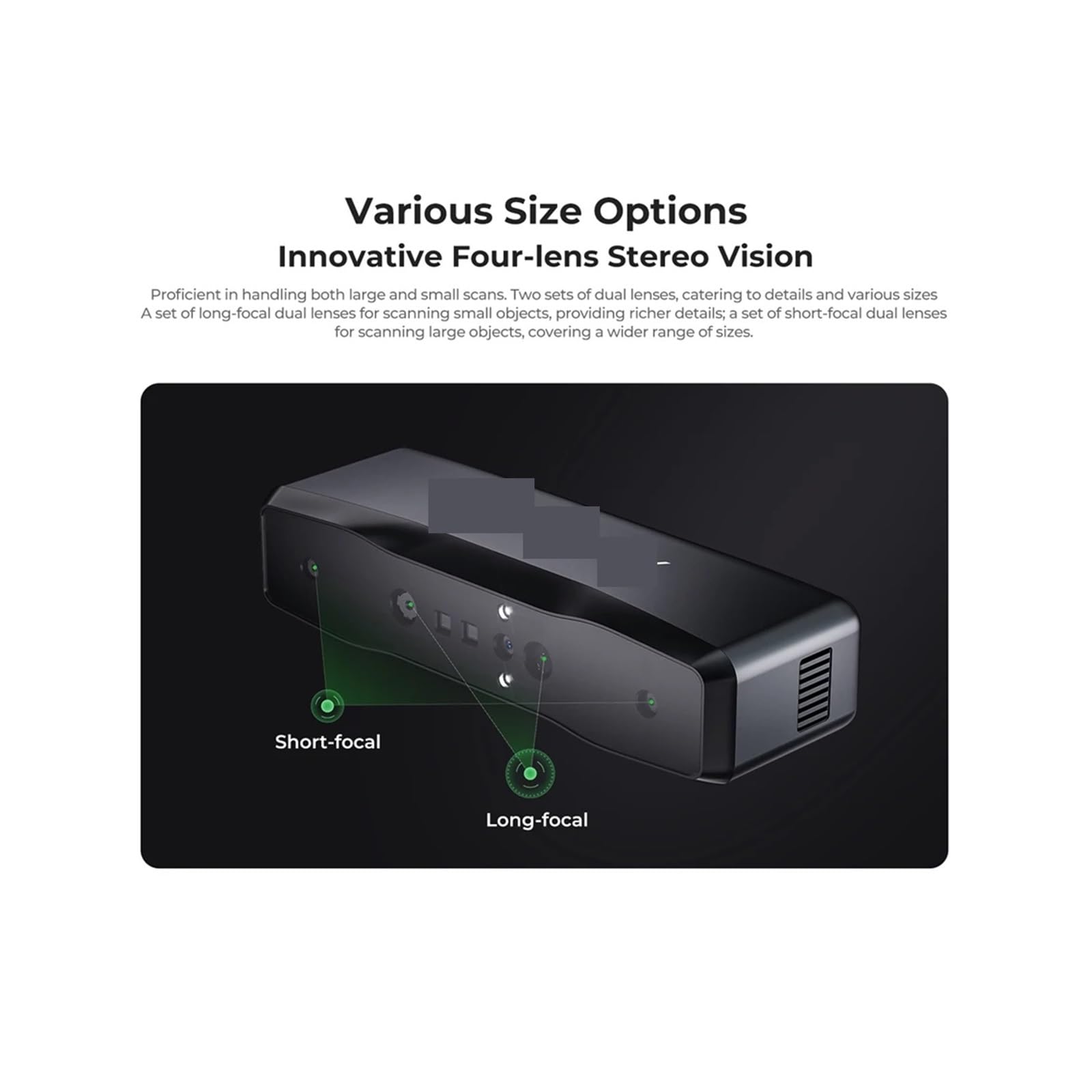 3D Scanner CR-Scan Otter Lite and Bridge 0.05mm Ultra-High Precision Handled 24-Bit Full-Color Wireless