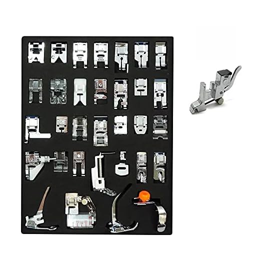 Kit 32 Calcadores + Haste Baixa Para Maquina De Costura Doméstica Singer Janome Elgin Brother