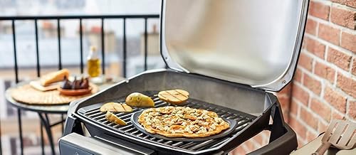 Weber 8831 Premium Pizzastein rund 26 cm, Schwarz, 27,5 x 27,1 x 30 (Packung mit 2)