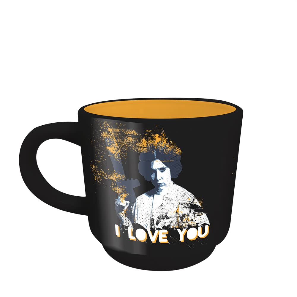 Pyramid International – Lot 2 Mugs Empilables Star Wars Han & Leia "I Love You / I Know" Bleu – Cadeau Idéal Fan Saga