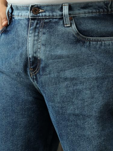 Image of High Star Women Cotton Washed Mom Fit Casual High-Rise Jeans