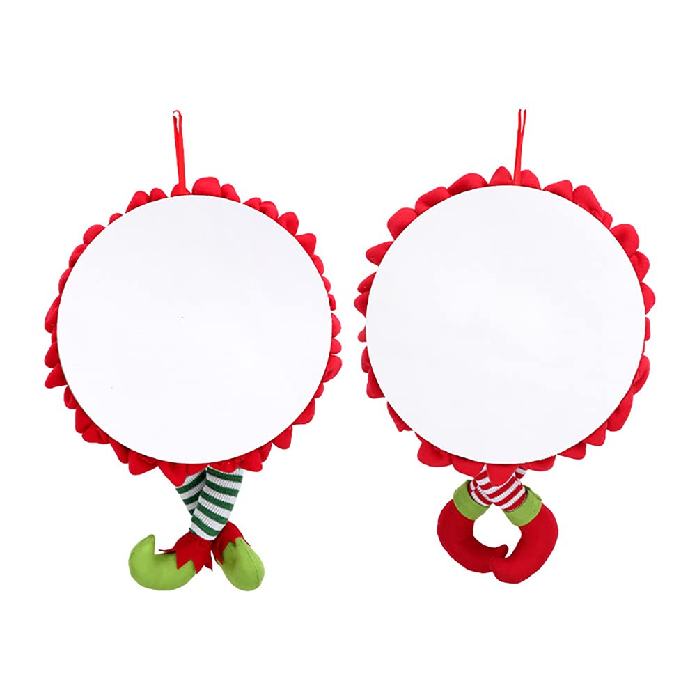 Christmas Thief Wreath With Elf Stuffed Legs | Plush Santa Legs Tree Topper Or Hanging Decor For Indoor/Outdoor Holiday Party