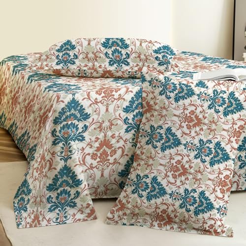 Image of Weave & Decor Super Soft Super Comfortable 144 TC 90x90 inches Printed Cotton Double Bed Bedsheet with Two Pillow Covers