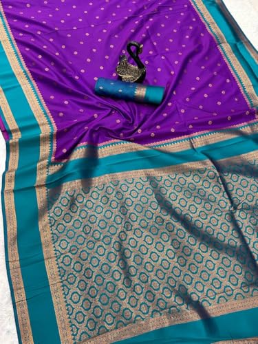 Image of Dharmavaram Pattu Paithani Saree Pure Silk Zari Weaving Floral Border Rich Pallu With Blouse Piece