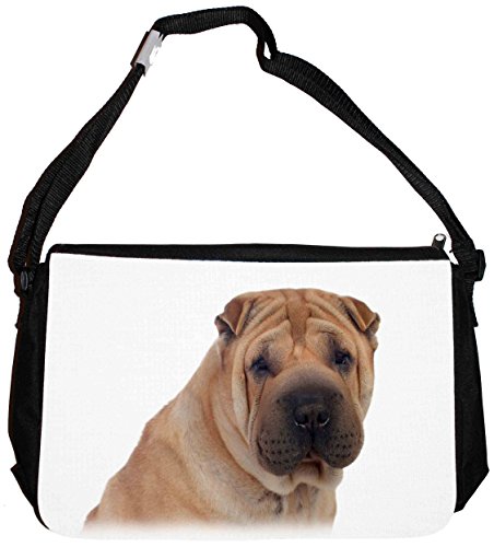 Merchandise for Fans Schultertasche - 38x28x8cm, 8,5 Liter, schwarz Motiv: Shar Pei - 02 Cover