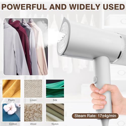 Travel Steamer for Clothes,Folding Portable 1200W Mini Handheld Steamer for Clothes with Dual Voltage,Fabric Wrinkle Remover - Thumbnail 6
