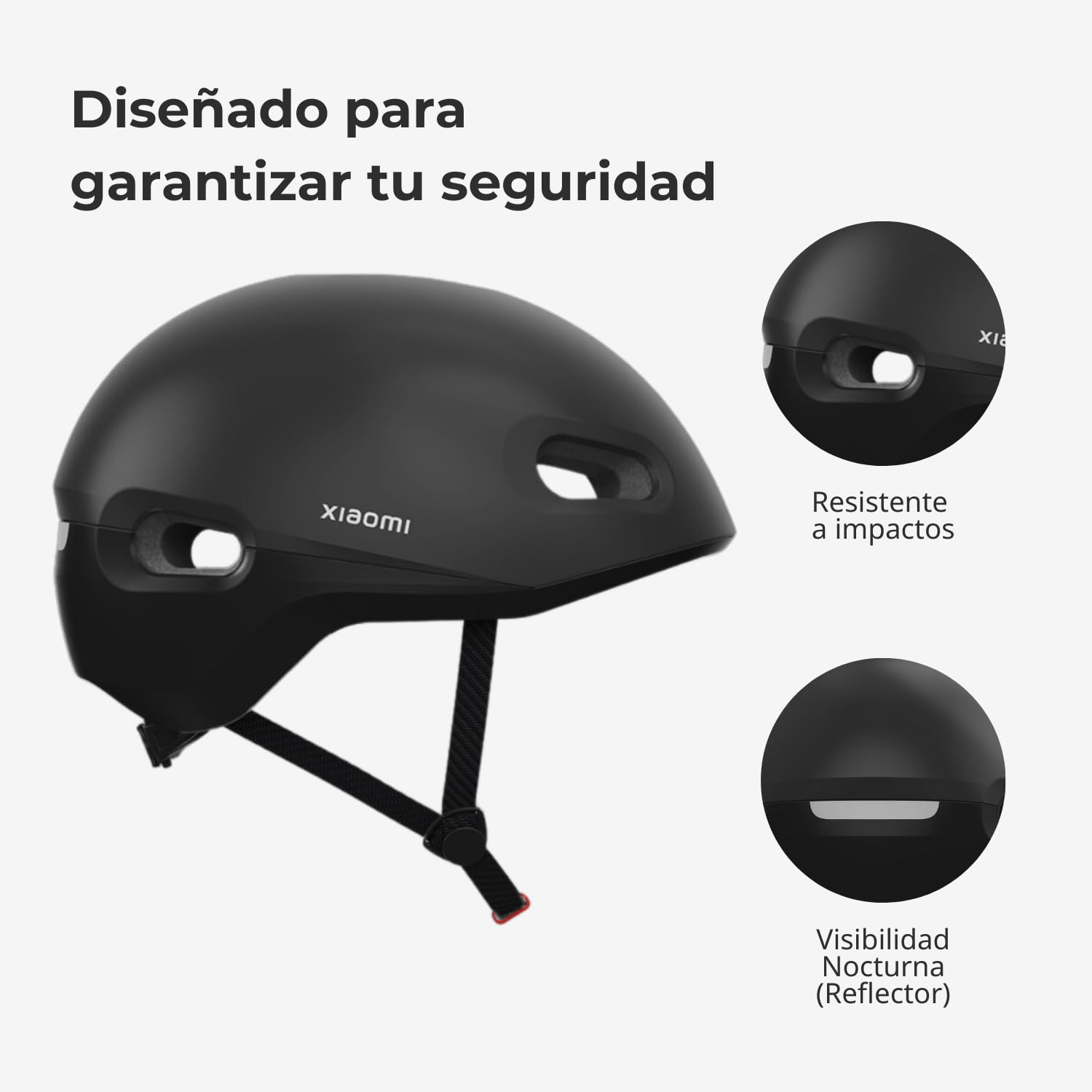 Qhv4008gl Xiaomi Mi Commuter Helmet Talla M, Unisex Adulto, Negro